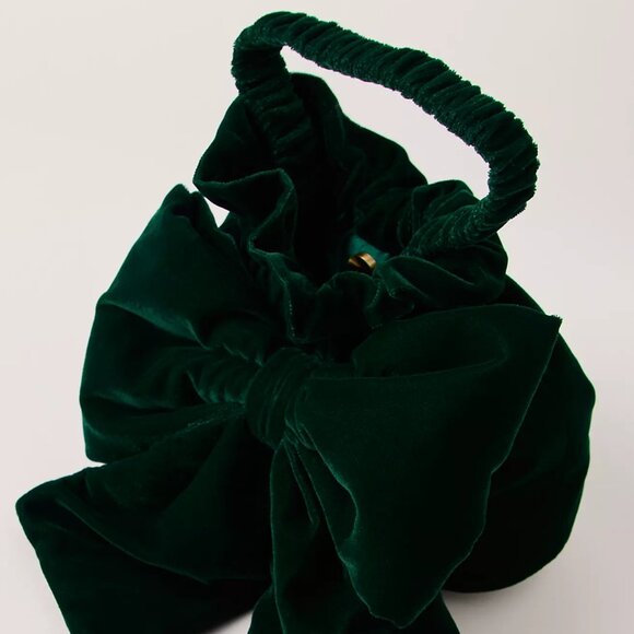 Belle Velvet Bow Bag - Picture 2 of 4